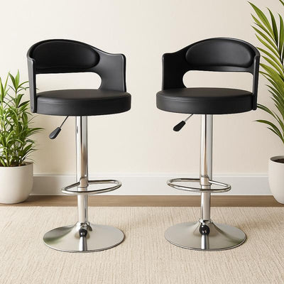NITYAM Premium Quality U Shape Round Long Revolving Chair Metal Bar Stool