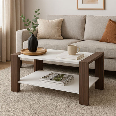 NITYAM Premium Quality Center Table With Storage Engineered Wood Coffee Table