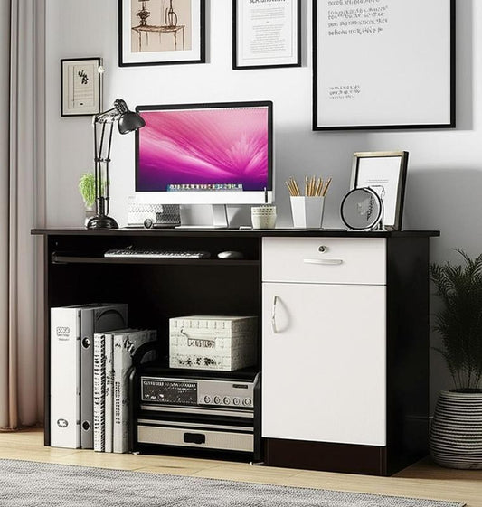 Nityam Computer Table With Storage - engineered wood multipurpose desk