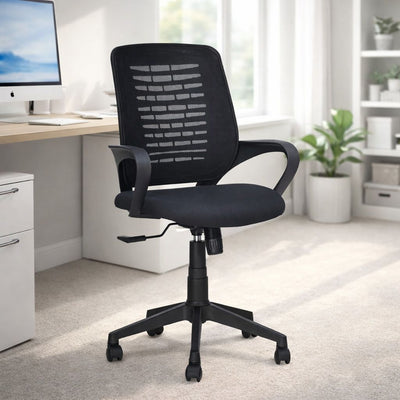 NITYAM Premium Study Chair |Meeting Chair| Office Chair for Home Work with Wheels Mesh Office Executive Chair