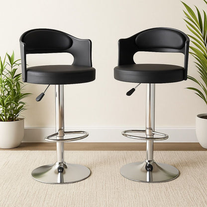 NITYAM Premium Quality U Shape Round Long Revolving Chair Metal Bar Stool NITYAM