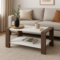 NITYAM Premium Quality Center Table With Storage Engineered Wood Coffee Table