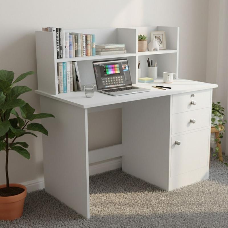 NITYAM Premium Quality Computer Table With Drawer For Storage Engineered Wood Multipurpose Table NITYAM