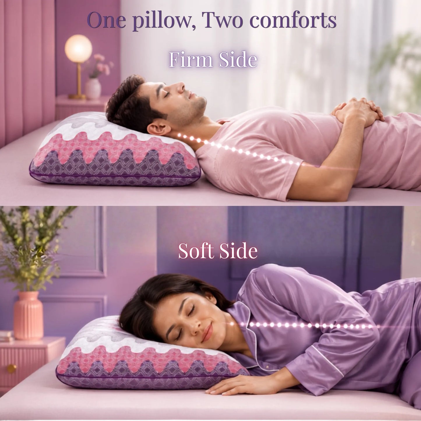 DualReversa™ Hybrid Pillow -Dual  Comfort  Pillow