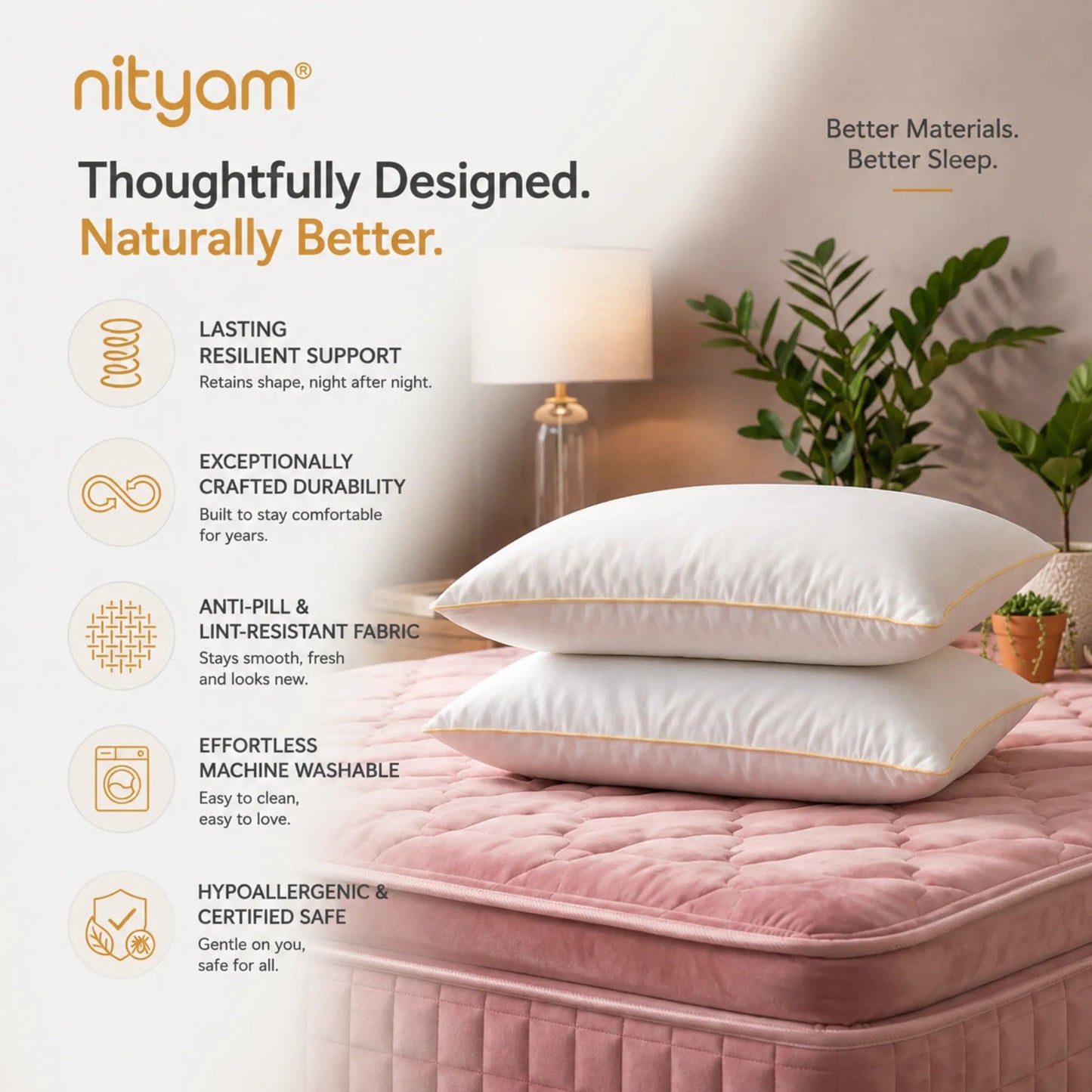 Lite Microfiber Pillow NITYAM