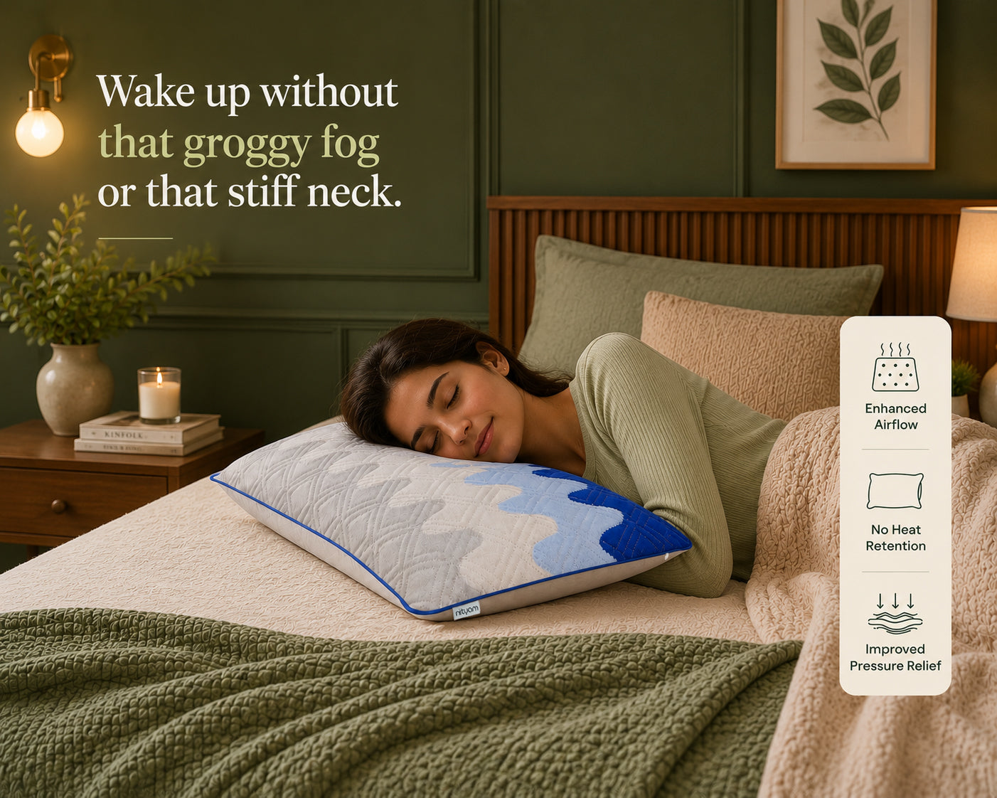 Cloudrix™ Standard Memory foam pillow Nityam