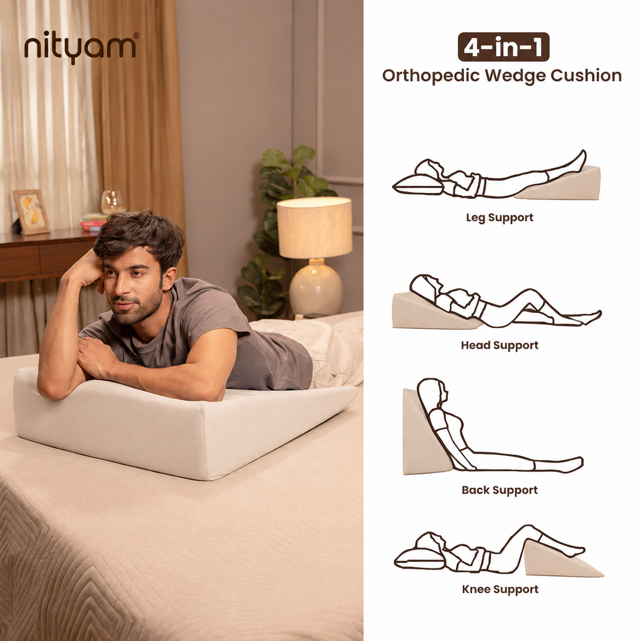 Nityam Ergonomic Wedge Cushion