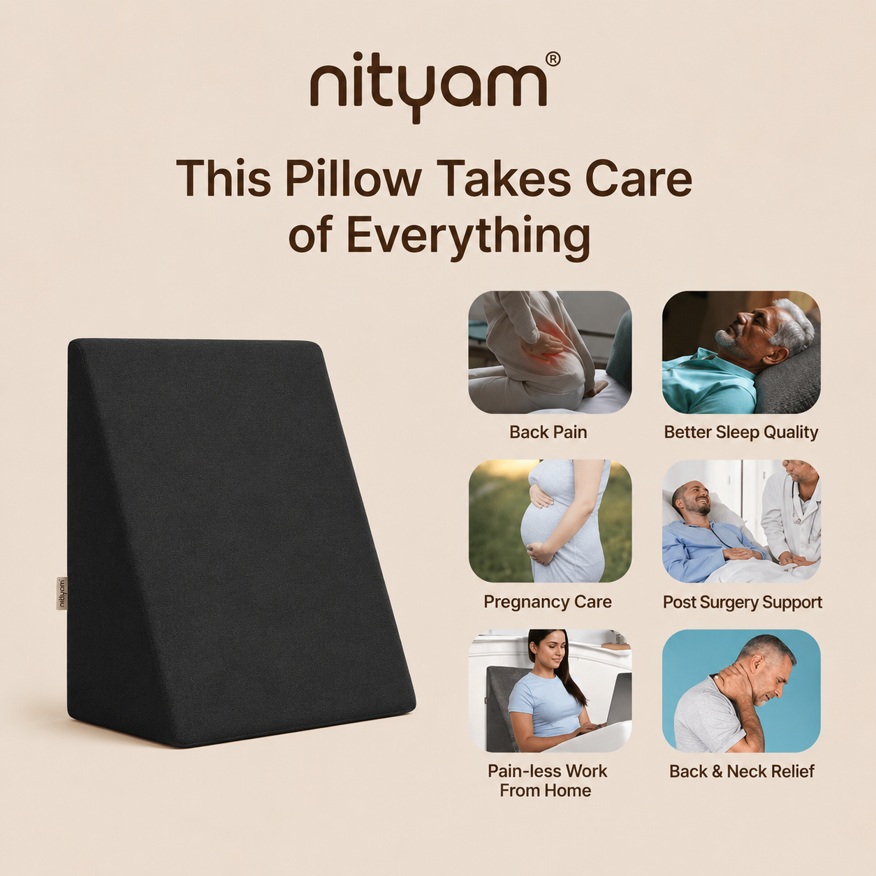 Nityam Ergonomic Wedge Cushion