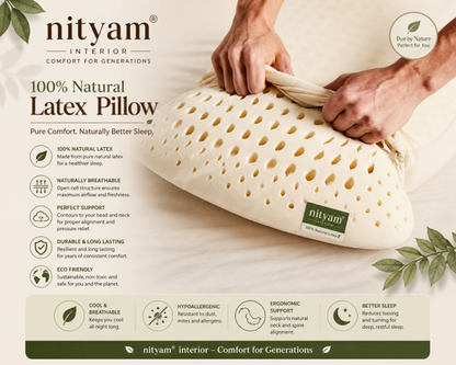 Nityam 100% Natural Latex Pillow
