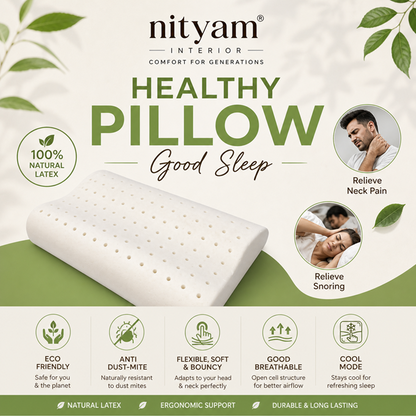 Nityam 100% Natural Latex Contour Pillow