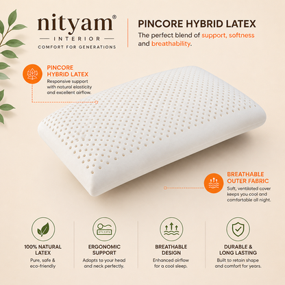 Nityam 100% Natural Latex Pillow