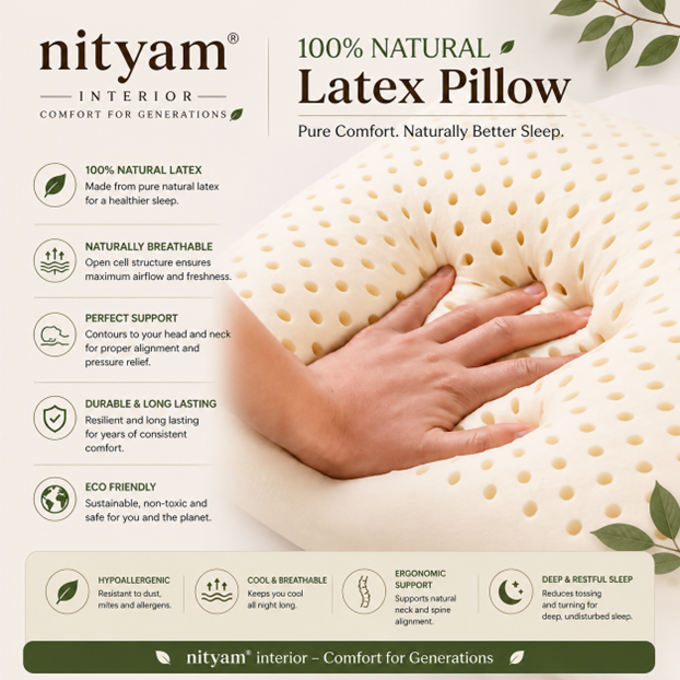 Nityam 100% Natural Latex Pillow