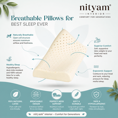 Nityam 100% Natural Latex Pillow