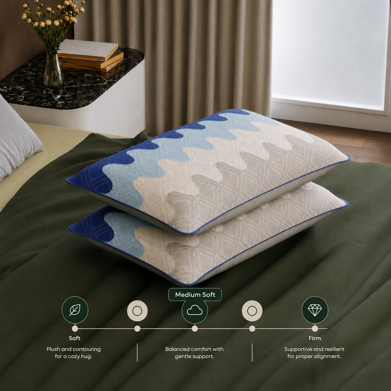 Cloudrix™ Standard Memory foam pillow Nityam