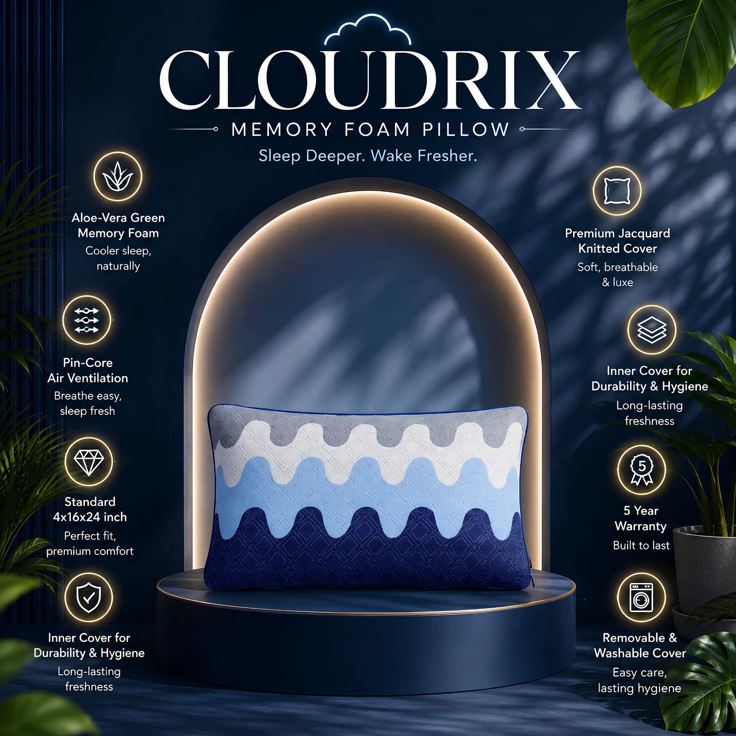 Cloudrix™ Standard Memory foam pillow