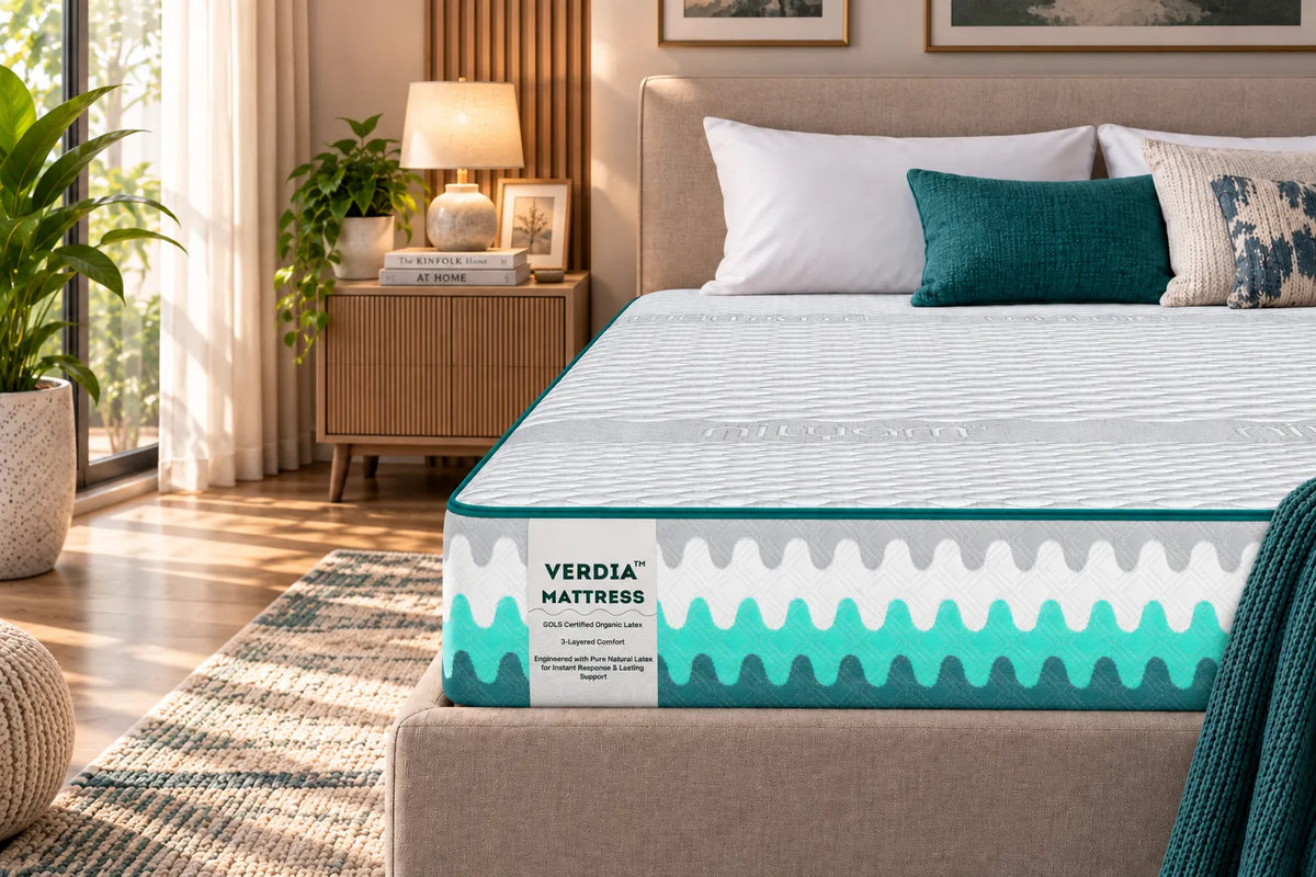 Verdia natural latex mattress by Nityam