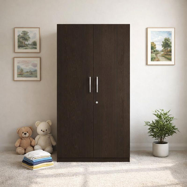 NITYAM woodenwardrobe, wardrobestorage Engineered Wood 2 Door Wardrobe