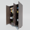 wardrobe 3door brown color (3)