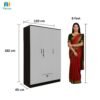 wooden almari wardrobe 3door storage (2)