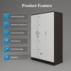 wooden almari wardrobe 3door storage (5)
