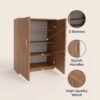 wooden shoe rack with door (5)