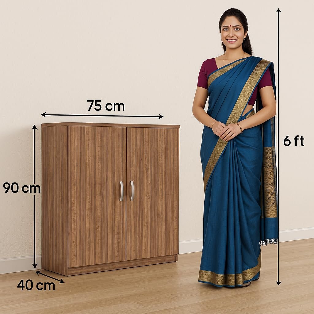 wooden shoe rack with door (7)