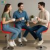 NITYAM Adjustable Bar Stool with Soft Seat Multi-Purpose for Restaurant, Bar, Office, Kitchen, Clinic, Cafeteria, (4)