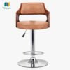 NITYAM Seating Bar Stool Chair for Kitchen Office Home Bar Restaurant Shop Counter, Round Shape Cushion with Backrest, Adjustable Height, Chrome Base, 360° Swivel (1)