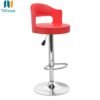 Nityam Bar Stool Chair with Backrest, Red (6)