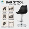 Nityam Metal Bar Stool Chair Adjustable for Kitchen Home Office Cafeteria Bar Cafe Dining Office Shops (Color-Black) (2)
