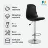 Nityam Metal Bar Stool Chair Adjustable for Kitchen Home Office Cafeteria Bar Cafe Dining Office Shops (Color-Black) (4)
