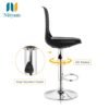 Nityam Metal Bar Stool Chair Adjustable for Kitchen Home Office Cafeteria Bar Cafe Dining Office Shops (Color-Black) (6)
