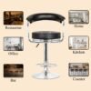 bar stool black round adjustable (1)