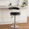 bar stool black round adjustable (4)