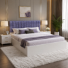 Modern Upholstered King Size Bed with Storage Double Bed with Box Storage & Upholstery Premium Fabric Headboard Platform Bed for Bedroom & Hotel (6)